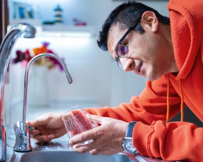 Persoon krijgt geen water meer uit kraan